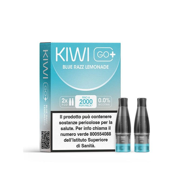 KIWI GO+ Pod Blue Razz Lemonade 2000puff 2Pz 0mg/ml EAN3858895398163