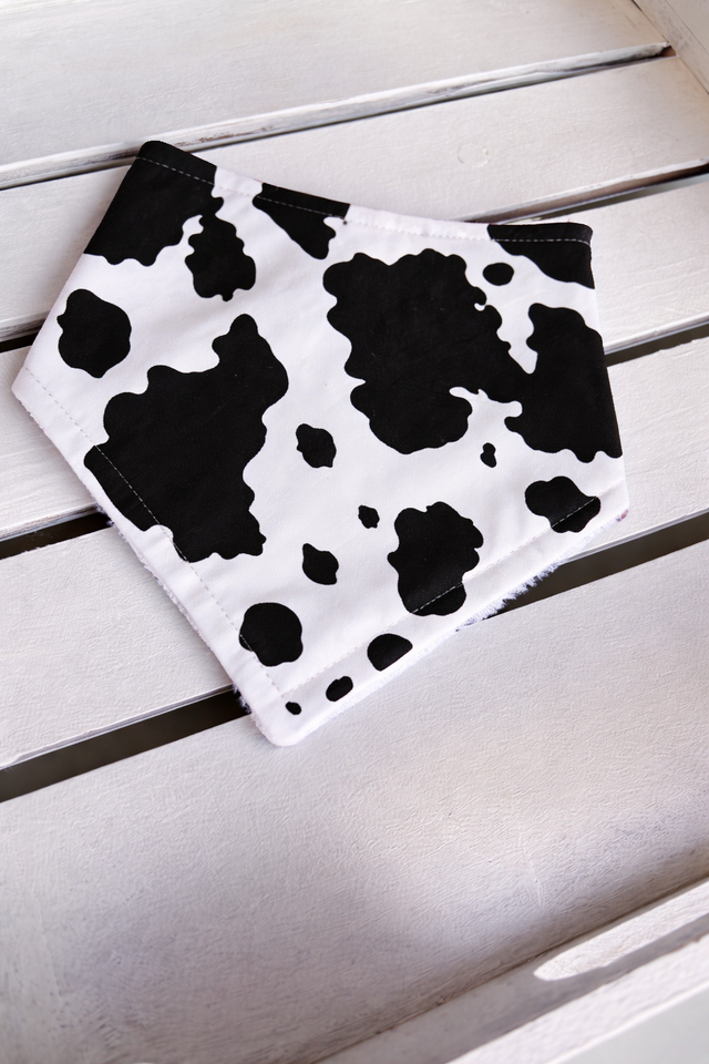 Cow Print Bamboo Dribble Bib   