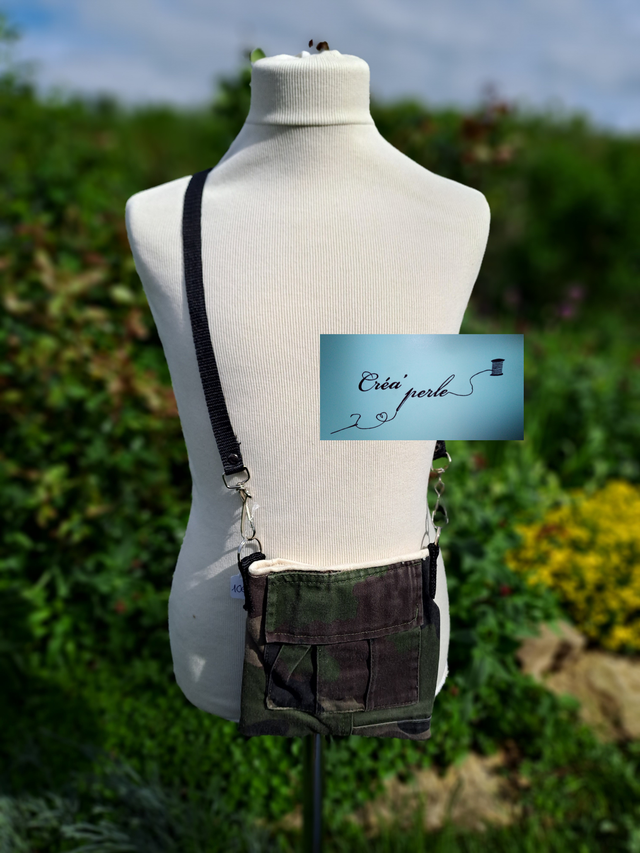 Pochette bandoulière en tissu recyclé