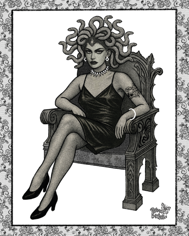 Carte postale - La reine Medusa