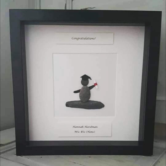 Graduation pebble picture 