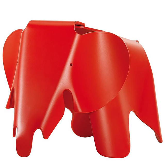 Vitra Eames Elephant Small en Polypropylène rouge coquelicot (DA)