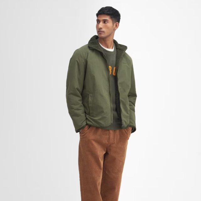 Barbour Reversible Fleece Jacket Fern
