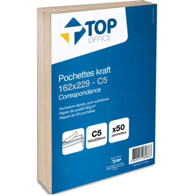 Pochettes kraft 162 x229 - C5 