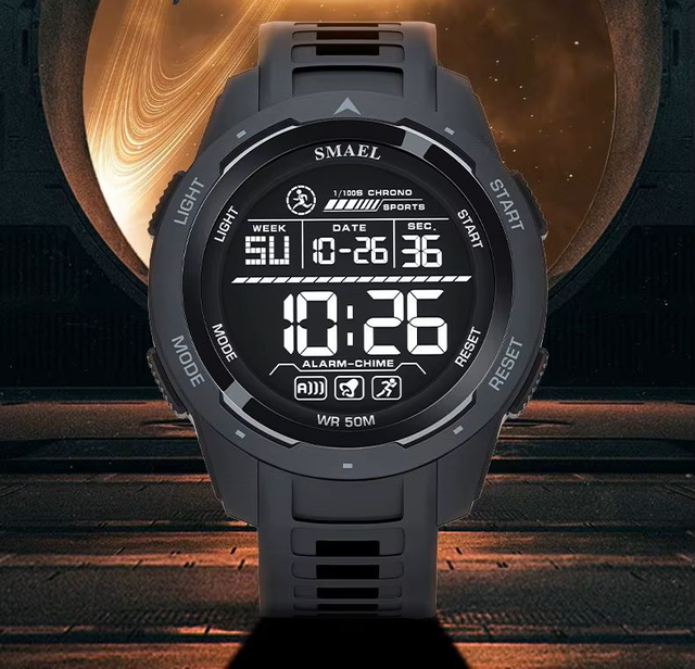 Montre numérique étanche 50 m à LED