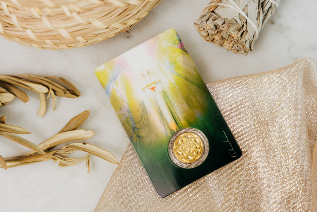 Médaille sur carte Archange Mikaël