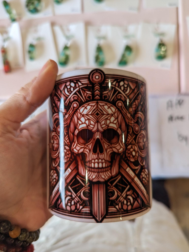 M045 Dark Crâne Épées Mug