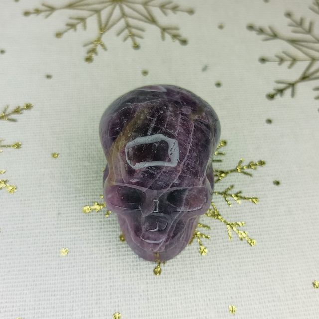 Améthyste Violette / Crâne Sculpté / 70 gr / Grade A