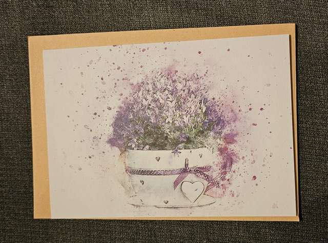 Purple Flowers Card 