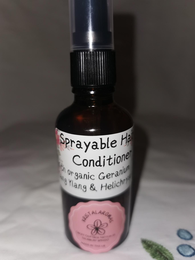  Hair Conditioner (sprayable) with Organic Ylang Ylang, Helichrysum &amp; Rose Geranium.          50ml