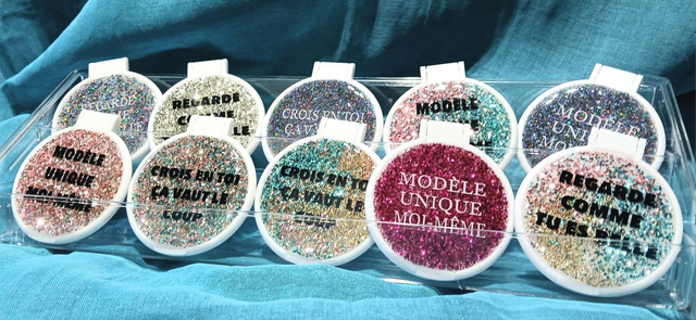 Miroir de poche "CROIS EN TOI ÇA VAUT LE COUP"