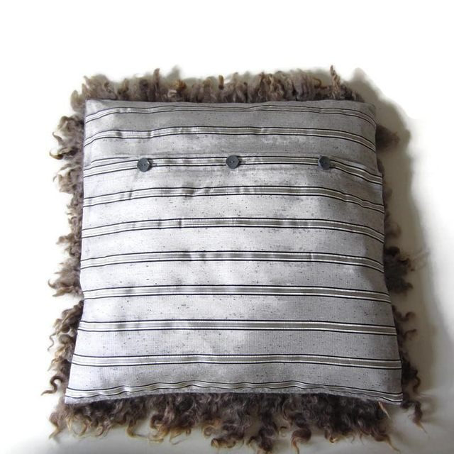 Federa per cuscini 50x50 decorativa grigio infeltrito