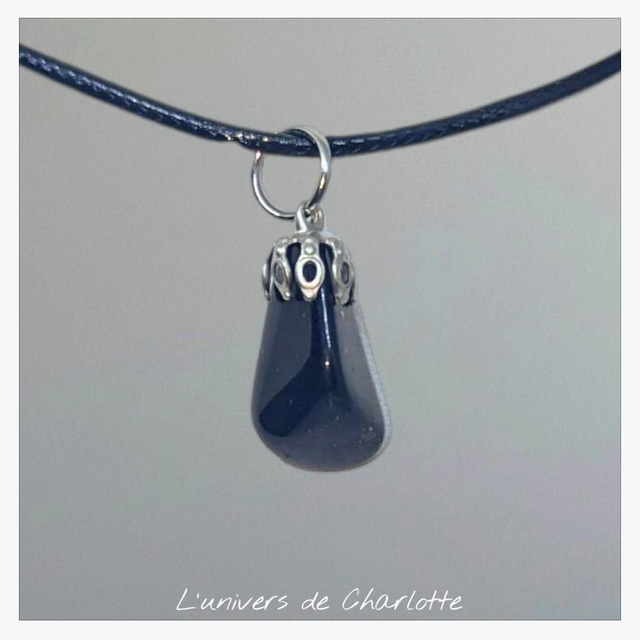 Pendentif &quot;Tourmaline Schorl&quot; TS-003