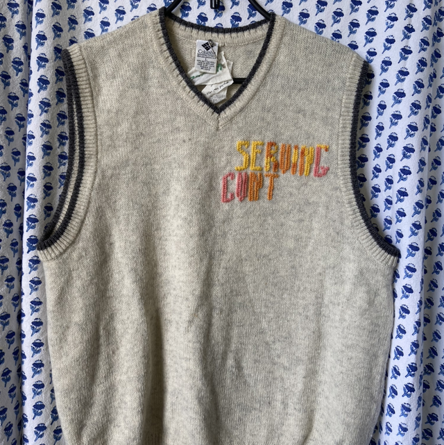 Serving Cunt vest upcycled