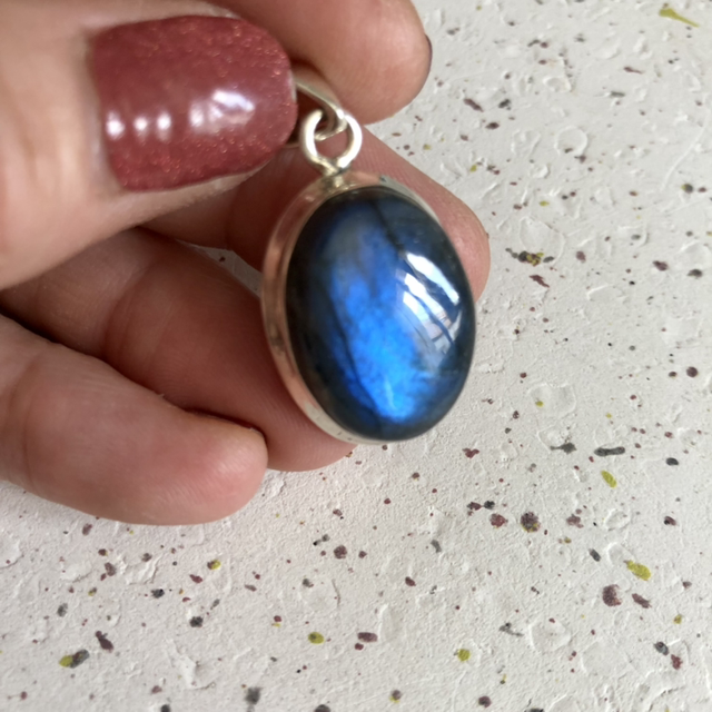 Pendentif Labradorite AAA n* 6 argent  925 