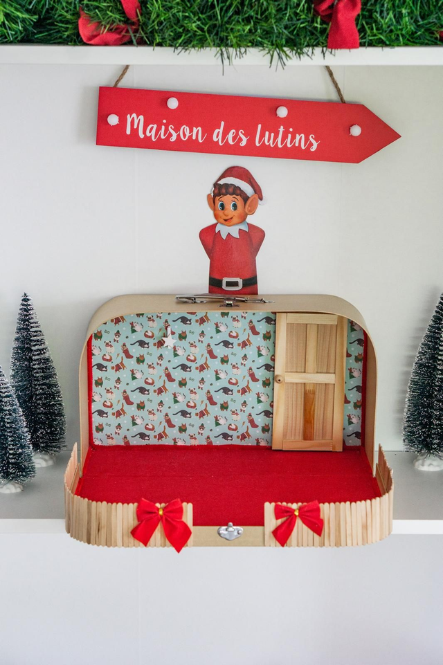 Valise magique - motif animaux de Noël
