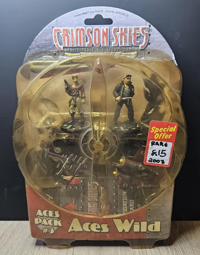 Crimson Skies Ace Pack 3 Sealed Figures 2003 Wizkids