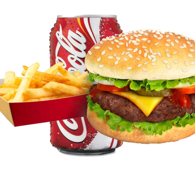 Beef cheese burger meal 4oz