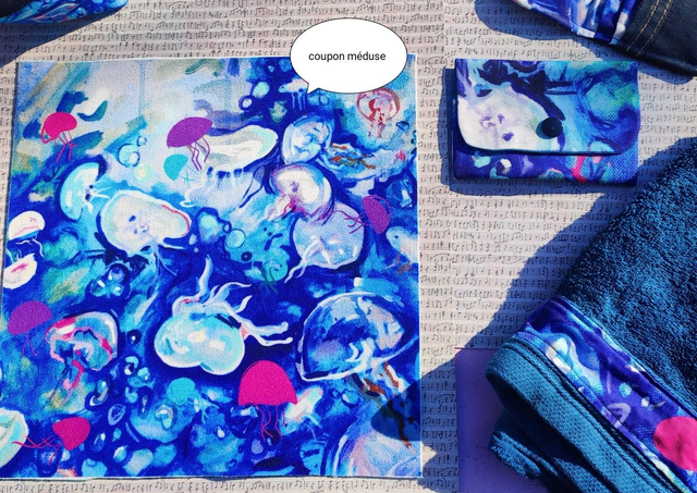 Coupon Velours 24*24 cm Divers imprimés