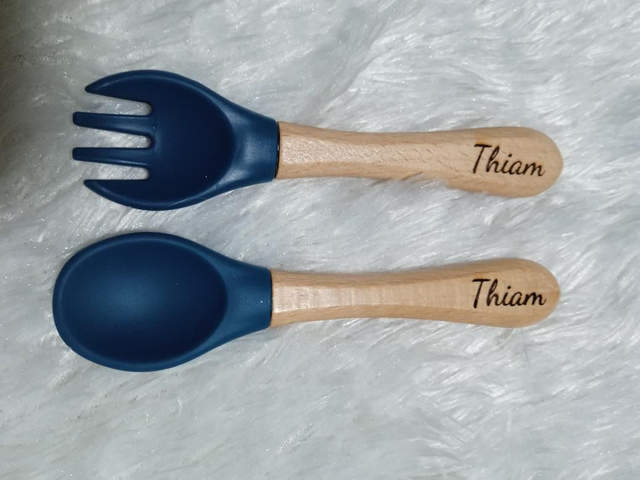 Set couverts bébé - cadeau de naissance personnalisé 