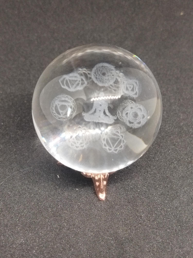 Boule de cristal 7 chakras 