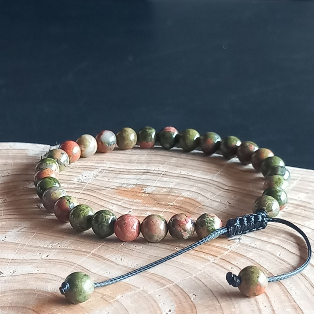 Bracelet ajustable en Unakite