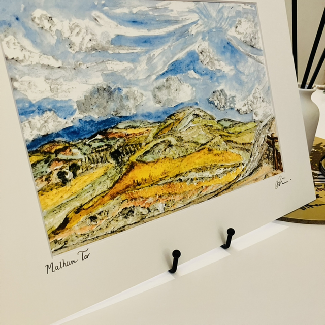 Malham Tor Natural Watercolor Giclee Print