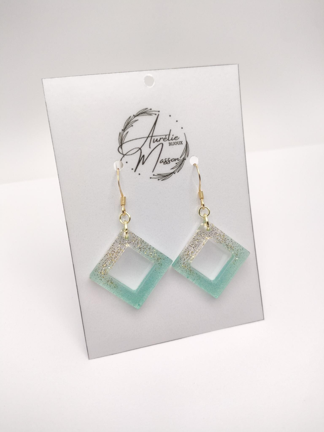 Boucles d'oreilles résine