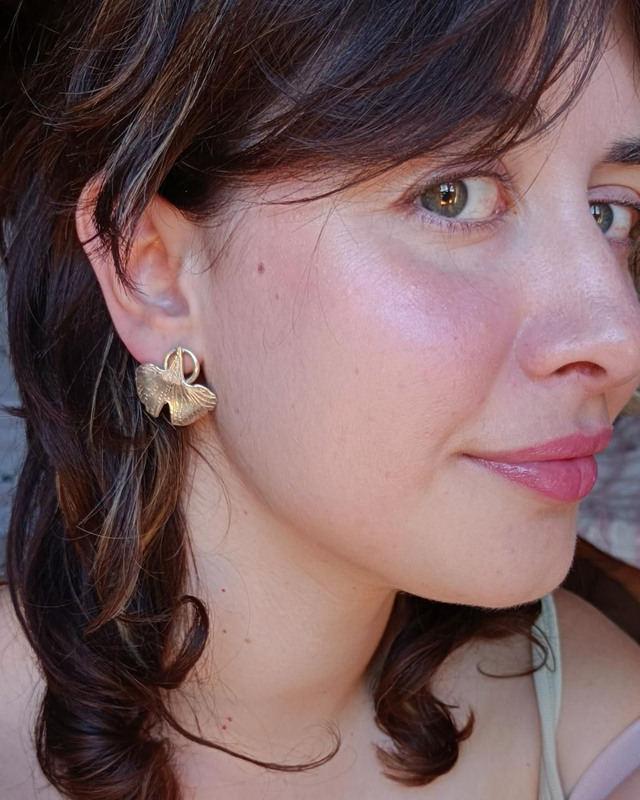 Orecchini Gingko cerchio