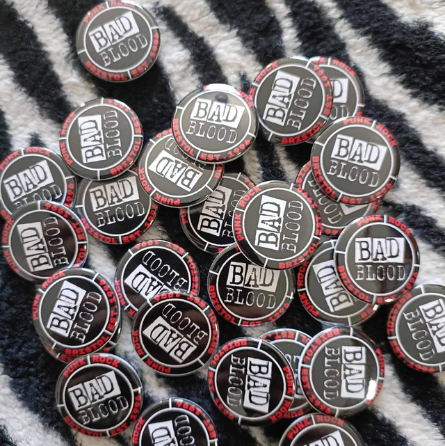 Bad blood pin badge