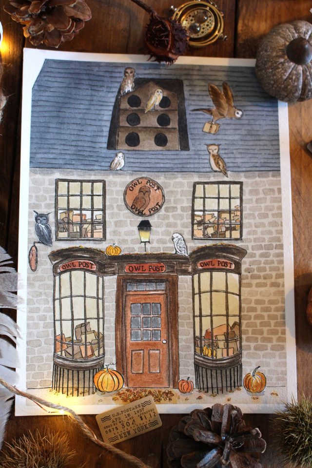 Owl post - carte postale