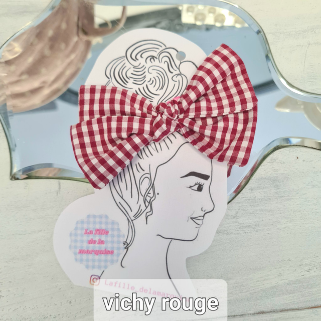 Barrettes "collection vichy" grand modèle