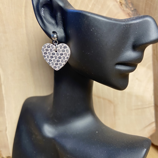 BO cœur rose motifs argentés