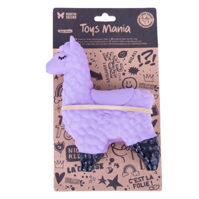 JOUET pour chien Collection 4 PATTES LAMA violet fluo MARTIN SELLIER.