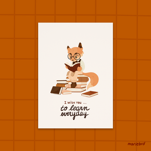 Learn Everyday | Carte de vœux A6 - Collection 3 sœurs