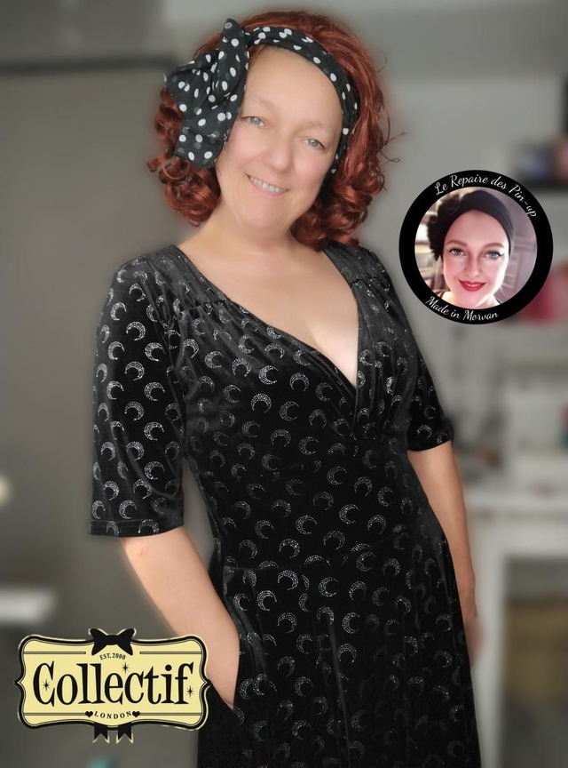 Robe Collectif Trixie Glitter Moon Velvet Black T46/48