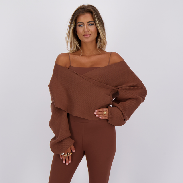 Reinders Savanna Knit Top Cacao