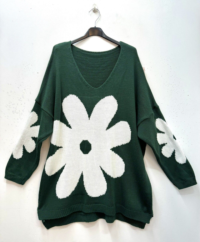 Pull jacquard maille