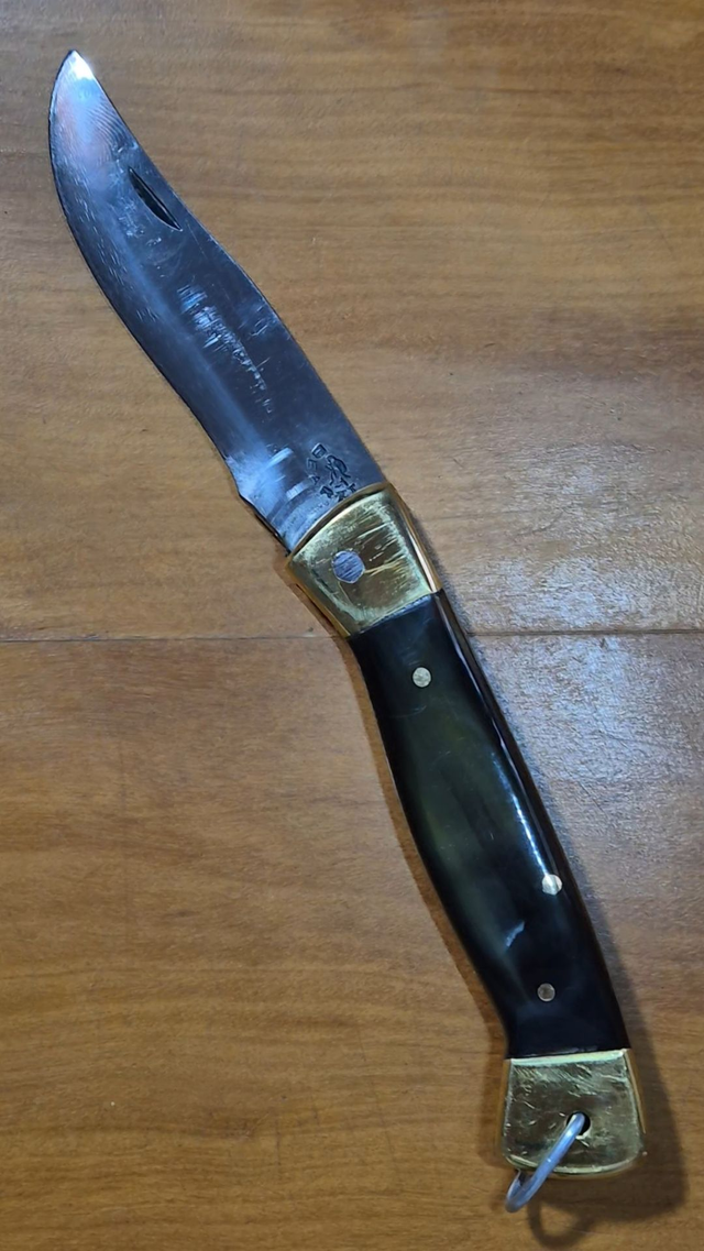 Canivete Acampamento Outdoor 9cm Inox 420C 3mm Chifre Bovino