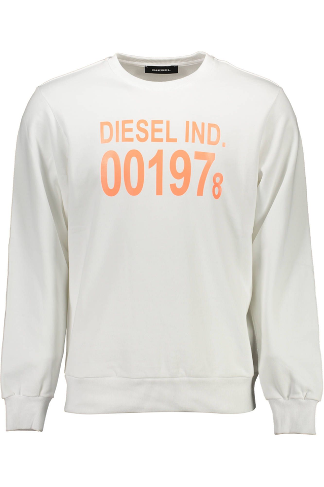 DIESEL FELPA SENZA ZIP UOMO BIANCO