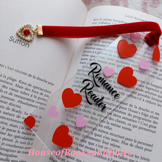 Romance reader bookmark