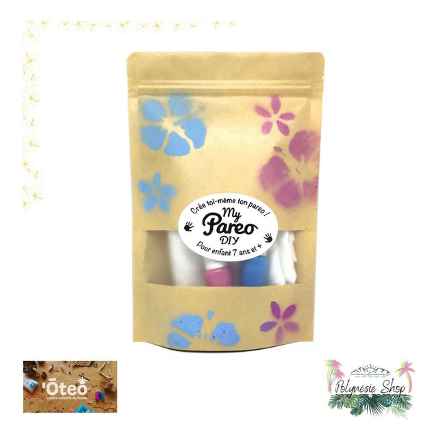 Kit Paréo bleu et rose