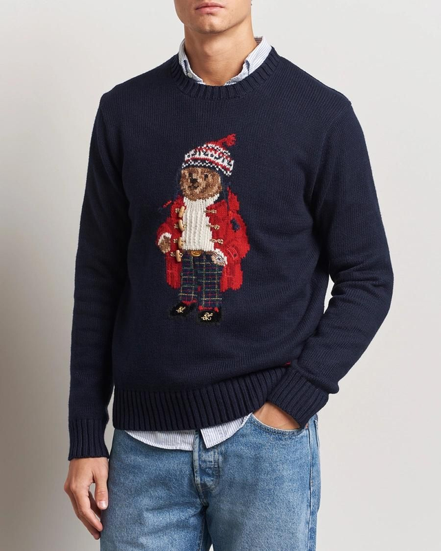 Polo Ralph Lauren Holiday Bear Sweater RL Navy