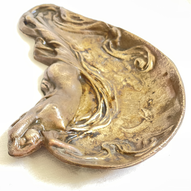 Art Nouveau Elfe Ablage Bronze Guss