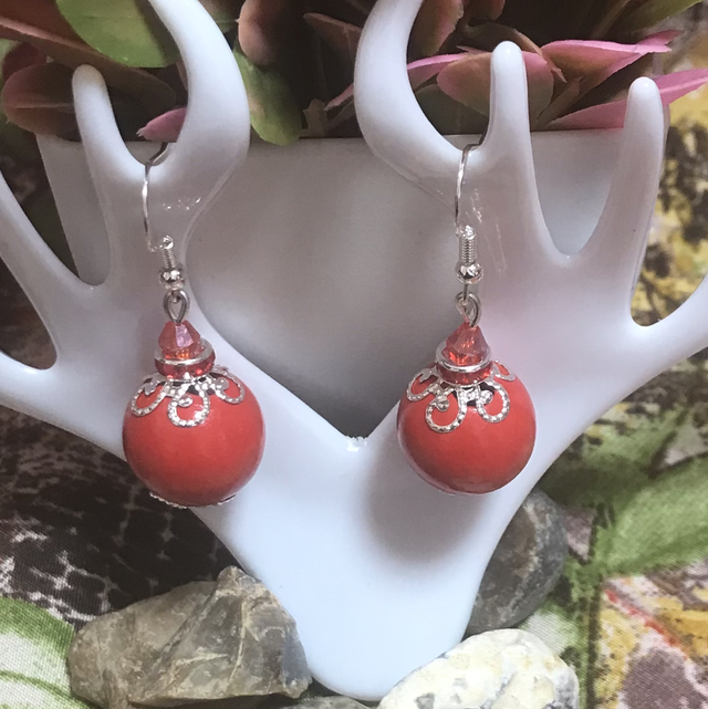 Red Dangling Earrings-RDE02