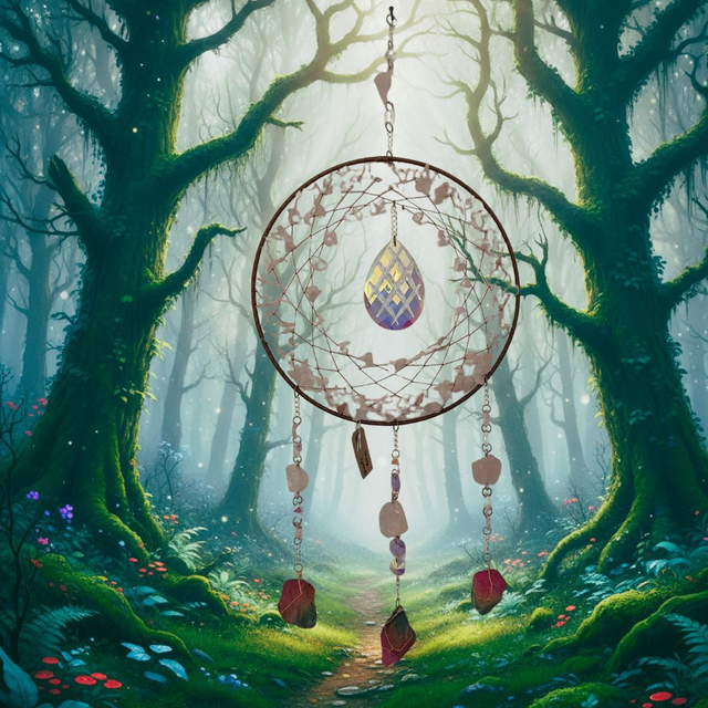 Attrape-Soleil en Quartz Rose