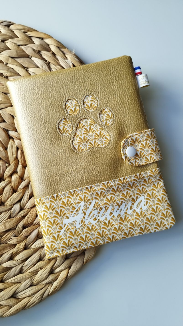 Protège carnet de santé personnalisé pour animal de compagnie * Collection Malaga *