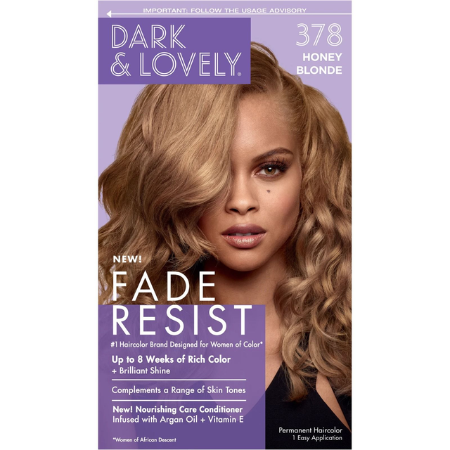 Dark & Lovely Fade Resist Permanent Hair Color- (378 Honey Blonde)