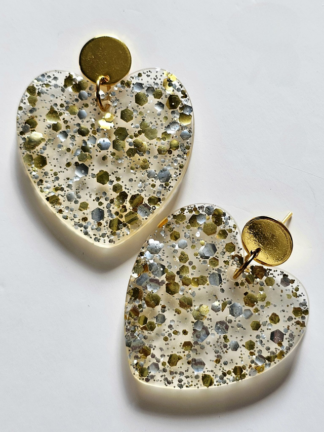 KISS'KISS aux confettis or et argent 