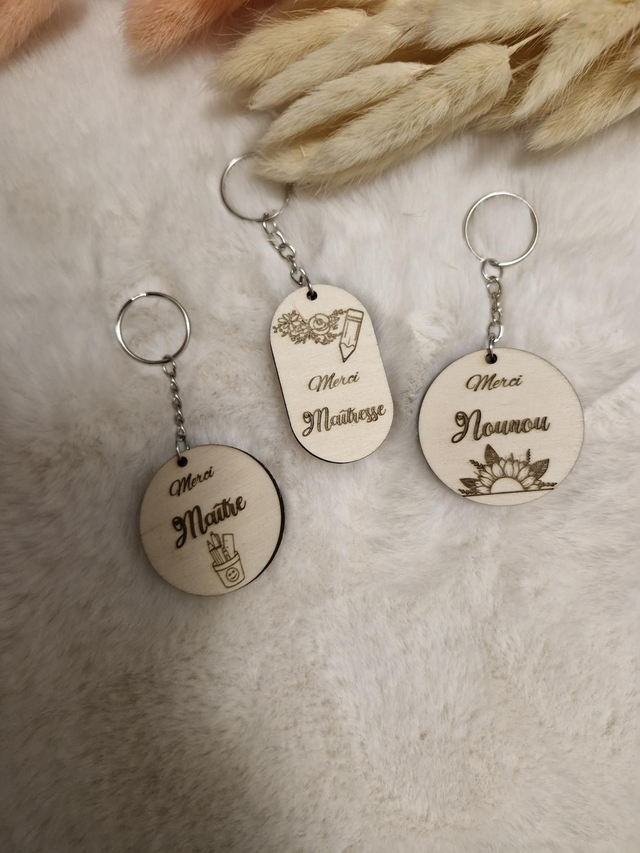 Porte-clés maîtresse, maître, nounou